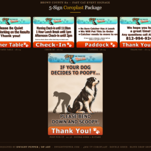 BCK9 — Coroplast Sign Package (5 Signs)