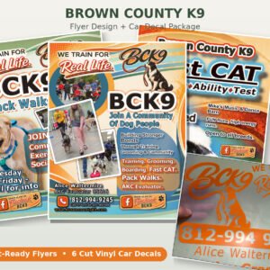 BCK9 — Flyer Design + Car Decal Package